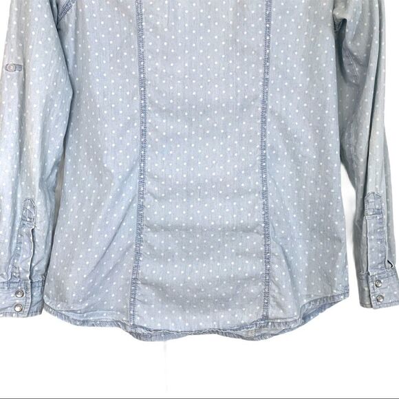 Forever 21 Polka Dot Chambray Top - Picture 7 of 8